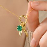 Personlig Chili Hästsko Lucky Amulet Charm Halsband med Namn Smycken Födelsedag Jubileum Semestergåva till Honom Henne