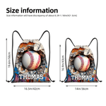 Pelota Deportiva Personalizada Cordón Mochila de Playa Bolsa de Cuerdas con Nombre y Número Actividades al Aire Libre Regalo de Cumpleaños para los Amantes del Deporte