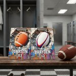 Personalized Ball Sport Design Clipboard with Low Profile Clip and Name Daily Use Birthday Gift for Coach Ball Sport Lover