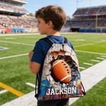 Pelota Deportiva Personalizada Cordón Mochila de Playa Bolsa de Cuerdas con Nombre y Número Actividades al Aire Libre Regalo de Cumpleaños para los Amantes del Deporte