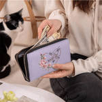 Portafoglio a mano personalizzato in pelle PU con cinturino da polso, scomparti multipli e nome, regalo di compleanno per la mamma e la nonna.