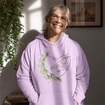 Personlig mamma og barn hender hjerte fødsel blomst flerfarget genser hettegenser med navn mors dag minnedag gave til mamma bestemor