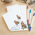 Bloc-notes personnalisé avec 40/80 pages et nom Cadeau d'appréciation pour la rentrée scolaire pour les amoureux des livres, les amis et les étudiants