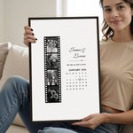 Personalised Couple Photo Poster Frameless Framed Painting with Name and Text Home Decor Anniversary Wedding Gift for Couple