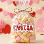 Personalizzato a strisce stampa leopardo nome adesivi impermeabili classe scambio partito regalo etichetta Decor San Valentino bomboniere per i bambini coppia