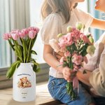 Personalisierte Happy 1st Mother's Day Tiermuster Keramik Blumenvase mit Namen und Titel Geburtstag Muttertag Geschenk für neue Mama