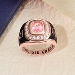 Personalizada Piedra de nacimiento Zodiaco Mascota de plata esterlina Signet Anillo con texto grabado Aniversario Regalo de graduación para la escuela secundaria Universidad Graduados