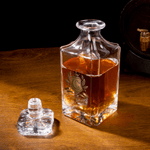 Personalised Retro Badge Initial Whiskey Decanter with Name Father's Day Birthday Gift for Fathers Liquor Lovers