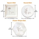 Personalised Ceramic Birth Flower Trinket Jewellery Dish with Name Wedding Engagement Birthday Mother's Day Gift for Her