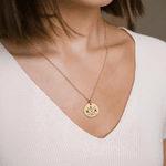 Collier Initiales Rondes Personnalisées Bijoux de Luxe Fête des Mères Cadeau d'Anniversaire pour Maman Femme