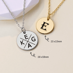 Collier Initiales Rondes Personnalisées Bijoux de Luxe Fête des Mères Cadeau d'Anniversaire pour Maman Femme