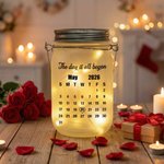 Henkilökohtainen pari Pinky Promise Light Up Mason Jar Night Light nimi kalenteri päivämäärä ja String valot Ystävänpäivä vuosipäivä lahjoja hänelle 8
