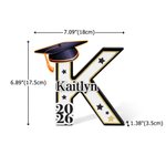 Personalized Graduation Cap 3D Printed Letter Name Sign with Year Party Desk Decor Graduation Appreciation Gift for Graduates Classmates