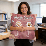Personalizzato fiore di nascita morbido cuscino di copertura con nome Home Decor Festa della mamma regalo di compleanno per la mamma nonna