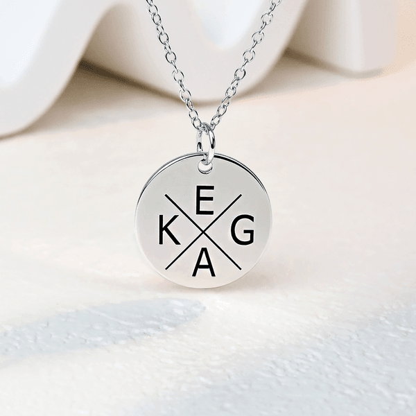 Collar personalizado con inicial redonda Joyería delicada Día de la Madre Cumpleaños Regalo para mamá Mujer