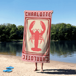 Toalla de playa personalizada de microfibra y secado rápido con el nombre de la criatura del océano Esenciales de viaje Fiesta en la playa Regalo de cumpleaños para amigos