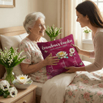 Personalizzato fiore di nascita morbido cuscino di copertura con nome Home Decor Festa della mamma regalo di compleanno per la mamma nonna