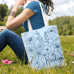 Personalisierte Hand gemalt Blume Tragetasche mit Namen täglichen Gebrauch Reise wesentliche Geburtstag Geschenk für Frau Mädchen