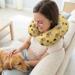 Almohada de cuello personalizada con forma de espina de pez y foto Uso de viaje Regalo de cumpleaños para los amantes de las mascotas Oficinistas