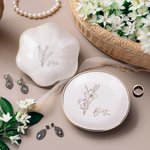 Personalised Ceramic Birth Flower Trinket Jewellery Dish with Name Wedding Engagement Birthday Mother's Day Gift for Her