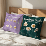 Personalizzato fiore di nascita morbido cuscino di copertura con nome Home Decor Festa della mamma regalo di compleanno per la mamma nonna