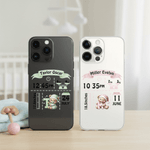 Personalised Cute Bear Pattern Initial Phone Case for iPhone with Name Birthday Gift for Newborns New Parents