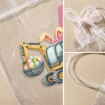 Gepersonaliseerde schattige Bunny oren graafmachine initiële duidelijk Gift Bag met naam Pasen vakantie partij Gunsten Gift voor jongens meisjes
