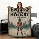 Manta blanda personalizada con nombre y número de jugador de hockey Cumpleaños Uso diario Día del partido Regalo para aficionados al hockey Atletas