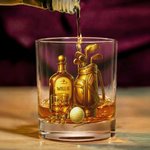 Personalised Gold Golf Equipment Whiskey Decanter Glasses Coaster Set with Name Golf Club Birthday Gift for Golf Lovers Whiskey Drinkers
