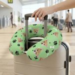 Almohada de cuello personalizada con forma de espina de pez y foto Uso de viaje Regalo de cumpleaños para los amantes de las mascotas Oficinistas