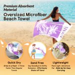 Personlig Fresh Palm Tree Överdimensionerad snabbtorkande strandhandduk med namn Resa väsentlig strandfest födelsedagspresent för kvinnor flickor