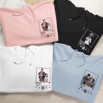 Personalized Embroidered Music Player Photo Design Soft T-shirt Sweatshirt Hoodie with Song and Singer Name Birthday Gift for Family Friends