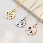 Collier Initiales Rondes Personnalisées Bijoux de Luxe Fête des Mères Cadeau d'Anniversaire pour Maman Femme