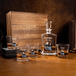Carafe à whisky personnalisée avec nom et année Fête des pères Cadeau de retraite pour les pères barmen
