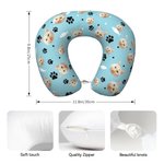 Almohada de cuello personalizada con forma de espina de pez y foto Uso de viaje Regalo de cumpleaños para los amantes de las mascotas Oficinistas