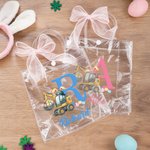 Gepersonaliseerde schattige Bunny oren graafmachine initiële duidelijk Gift Bag met naam Pasen vakantie partij Gunsten Gift voor jongens meisjes