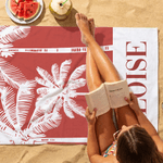Personlig Fresh Palm Tree Överdimensionerad snabbtorkande strandhandduk med namn Resa väsentlig strandfest födelsedagspresent för kvinnor flickor