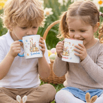 Personlig söt påskhare keramisk kaffemugg med namn och initialer Daglig användning påskfödelsedagspresent för pojkar flickor
