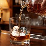 Verre à whisky personnalisé avec texte et nom Cadeau de mariage et de fiançailles pour jeunes mariés Amoureux des animaux