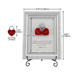 Personalised Vintage Unity Love Lock Names Wood Frame Keepsake with Engraved Text and Date Wedding Ceremony Gift for Couples
