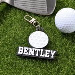 Personalisierte Basketball Baseball Sport Acryl Schlüsselanhänger Tasche Tag mit Namen Spiel Tag Geburtstag Geschenk für Sportliebhaber