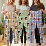 Personlig flerfarget Best Crown 1-4 ansiktsbilder Myke pyjamasbukser med kallenavn Morsdag Farsdag Bursdagsgave til mamma pappa familie