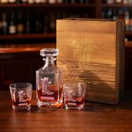 Personalized Retro Cowboy Boots Whiskey Decanter 2 Glasses with Name Anniversary Birthday Gift for Men Bartenders Whiskey Lovers