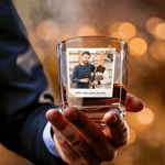 Personalised Photo Whiskey Decanter with Text Birthday Anniversary Father's Day Gift for Men Friends