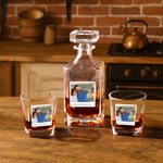 Personalised Photo Whiskey Decanter with Text Birthday Anniversary Father's Day Gift for Men Friends