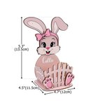Personalised Cute Easter Bunny Wooden Egg Holder Standing with Name Easter Home Decoration Gift for Boys Girls
