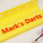 Personalized Modern Style Name Multicolor PLA 6 Dart Holder Wall Mounted Display Stand Dart Club Birthday Gift for Darts Fans Enthusiasts