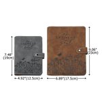 Personalized He Restores My Soul Flower PU Leather Journal Notebook with Name and Snap Button Closure Daily Use Birthday Gift for Christians