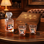 Personalised Photo Whiskey Decanter with Text Birthday Anniversary Father's Day Gift for Men Friends