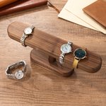 Personalized Wooden Watch Display Stand Holder with Engraved Text Anniversary Birthday Gift for Men Watch Lovers